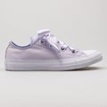 Converse Chuck Taylor All Star Big Eyelets OX light purple and white sneaker Royalty Free Stock Photo