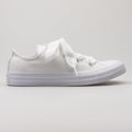 Converse Chuck Taylor All Star Big Eyelets OX white sneaker Royalty Free Stock Photo
