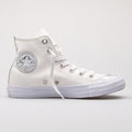 Converse Chuck Taylor All Star Brush off Leather Toecap white and silver sneaker