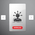 conversion difference, diversity, options, structure, user transition Glyph Icon in Carousal Pagination Slider Design & Red