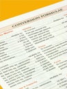 Conversion Formuale Text Royalty Free Stock Photo