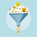 Conversion Funnel for Positive Customer Feedback Royalty Free Stock Photo