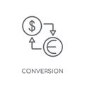 Conversion linear icon. Modern outline Conversion logo concept o