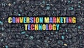 Conversion Marketing Technology Concept with Doodle Design.