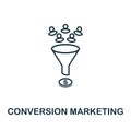 Conversion Marketing vector icon symbol. Creative sign from seo and development icons collection. Filled flat Conversion Royalty Free Stock Photo