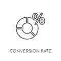 Conversion rate optimization linear icon. Modern outline Convers