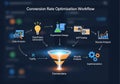 Conversion Rate Optimization Workflow diagram featuring Royalty Free Stock Photo