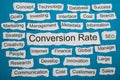 Conversion Rate Text On Piece Of Torn Paper