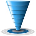 Conversion or sales funnel, vector graphics