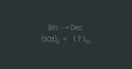 Convert binary to decimal value - graphic design