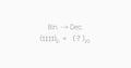 Convert binary to decimal value - graphic design