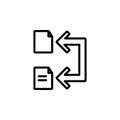 Convert document icon design line style. Perfect for application, web, logo and presentation template