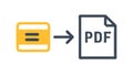 Convert to PDF Document Icon for File Management, vector design Generative AI Royalty Free Stock Photo