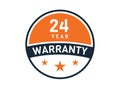 24 year warranty, 24 years warranty badge