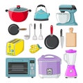 Set of kitchen equipment icon Royalty Free Stock Photo