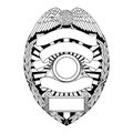 vector illustration of Security Police badge