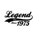 Legend Since 1975 T shirt Design Vector, Retro vintage design