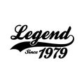 Legend Since 1979 T shirt Design Vector, Retro vintage design