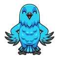 Cute spangled cotinga bird cartoon