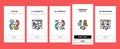 Converter Application Onboarding Icons Set Vector