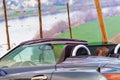 Convertible car driving on the Mosel in Germany Royalty Free Stock Photo