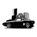 Convertible Classic Car Inspiration Vector. Vintage Race Car For Printing.vector Old School Poster.