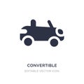 convertible icon on white background. Simple element illustration from Transportation concept