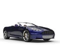 Convertible sports car - Black/Blue Pearlescent Paint