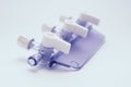 Converting devices part of the System for intravenous infusions