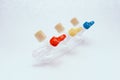 Converting devices part of the System for intravenous infusions