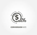 Convertion icon. money convert design element Royalty Free Stock Photo