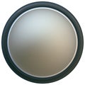 Convex button circle with clipping path Royalty Free Stock Photo