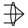 convex icon Black line art vector
