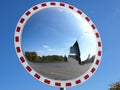 Convex mirror shattered