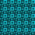 Convex rhombuses of light blue squares with dark rectangles