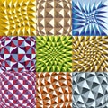 Convex twisted color squares patterns