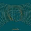 Convexity. Simple abstract grid with camber. Vector