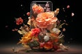 Convey the concept of a floralthemed mobile