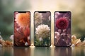 Convey the concept of a flowerthemed mobile