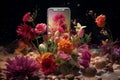 Convey the concept of a flowerthemed mobile