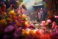 Convey the essence of Holi as a time of renewal Royalty Free Stock Photo