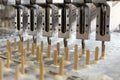 conveyor automatic lines for the production of ice cream Royalty Free Stock Photo