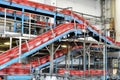 conveyor belt of a brewery - beer bottles in production and bottling