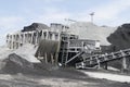 Conveyor belt in a Coal depot Royalty Free Stock Photo