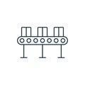 Conveyor belt icon. Monochrome simple sign from construction instruments collection. Conveyor belt icon for logo