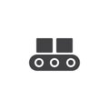 Conveyor belt icon vector