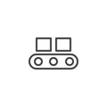 Conveyor belt line icon