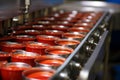 Conveyor belt magic Canned sardines in tomato sauce production line