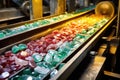 conveyor belt transferring gemstones at ethical mining facility