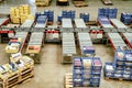 conveyor belts inside a logistics warehouse